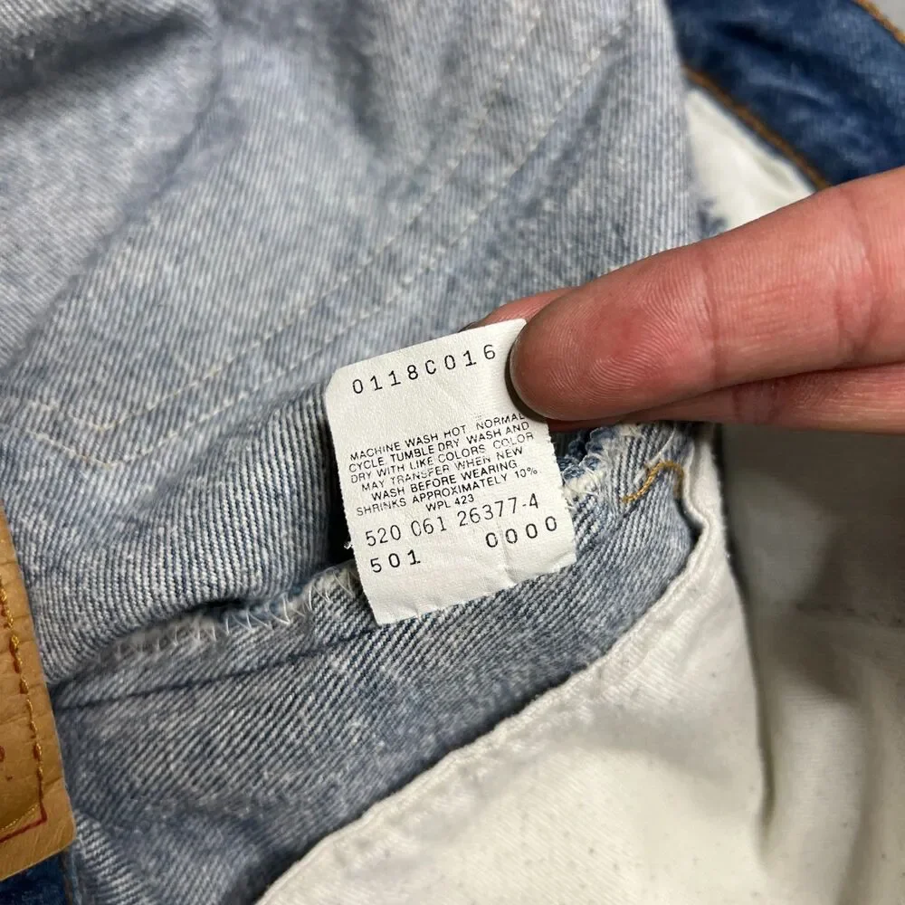 Vintage Levi's 501 Jeans Men's 46x30 (Fits 42x27.5) Blue Cotton Denim Straight